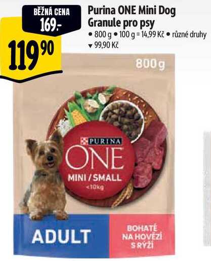 Purina ONE Mini Dog Granule pro psy, 800 g