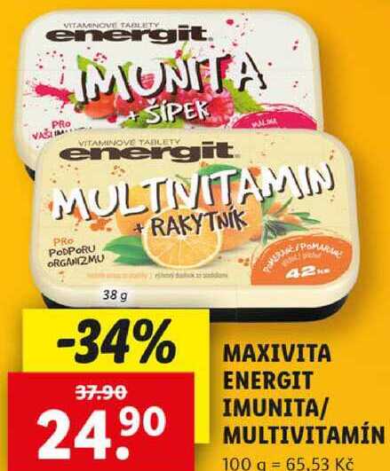 MAXIVITA ENERGIT IMUNITA/MULTIVITAMÍN, 38 g