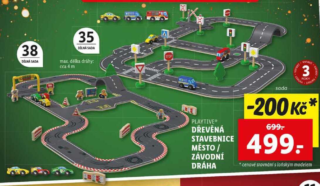 DŘEVĚNÁ STAVEBNICE MĚSTO/ZÁVODNÍ DRÁHA