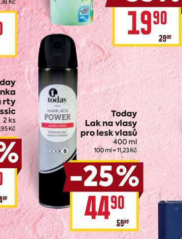 Today Lak na vlasy pro lesk vlasů 400 ml 