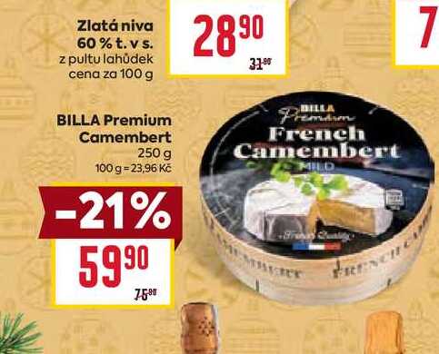 BILLA Premium Camembert 250 g 