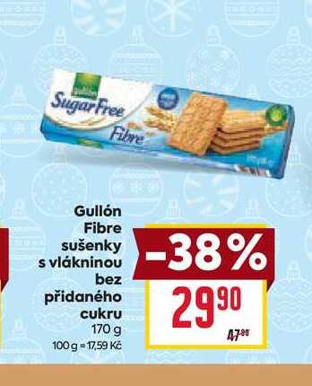 Gullón Fibre sušenky s vlákninou bez přidaného cukru 170 g 