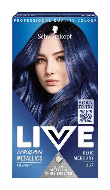 Schwarzkopf Barva na vlasy Live Urban Metallics U67 blue mercury, 1 ks