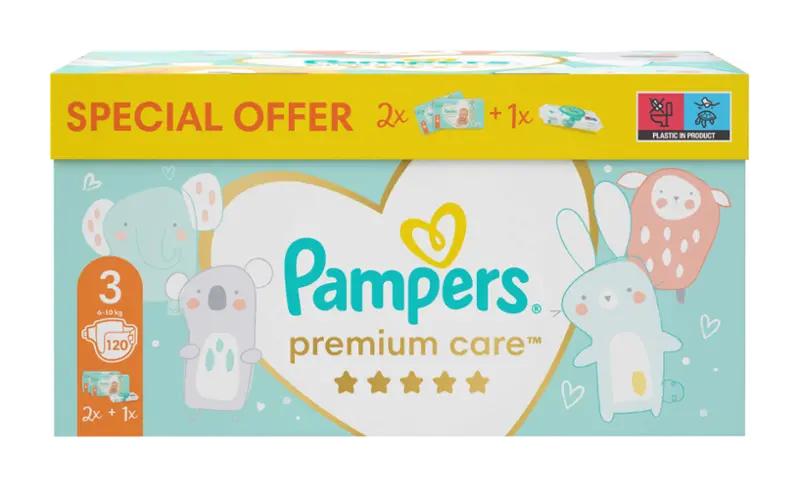 Pampers Plenky Premium Care 6 - 10 kg, vel. 3, 120 ks