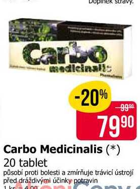 Carbo Medicinalis 20 tablet 