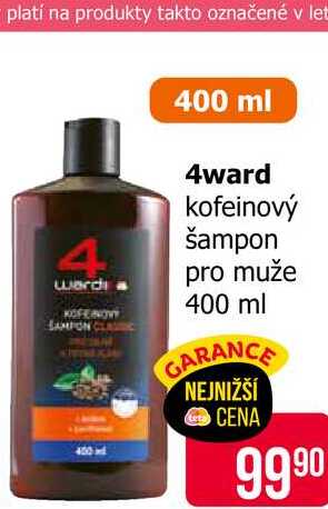 4ward kofeinový šampon pro muže 400 ml 