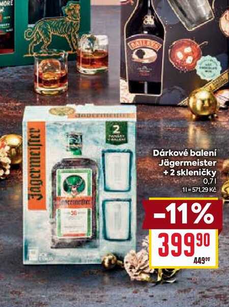 Dárkové balení Jägermeister +2 skleničky 0,7l