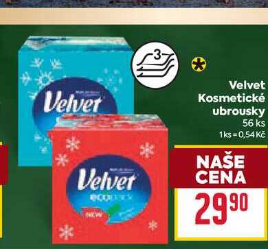 Velvet Kosmetické ubrousky 56 ks 