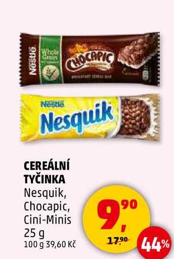 CEREÁLNÍ TYČINKA Nesquik, 25 g v akci