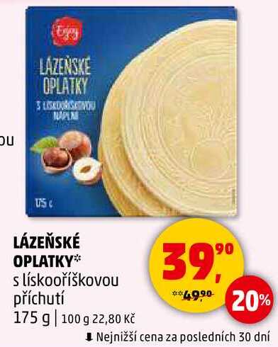 LÁZEŇSKÉ OPLATKY s lískooříškovou příchutí, 175 g 