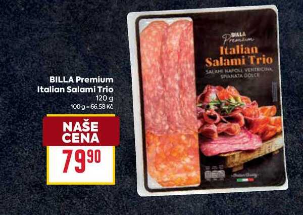 BILLA Premium Italian Salami Trio 120 g 