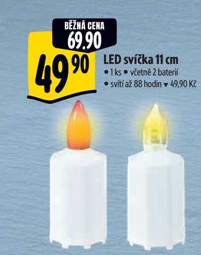   LED svíčka 11 cm 