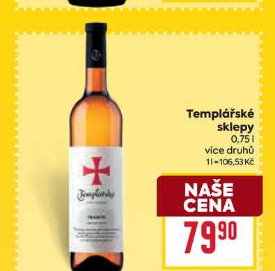 Templářské sklepy 0,75l