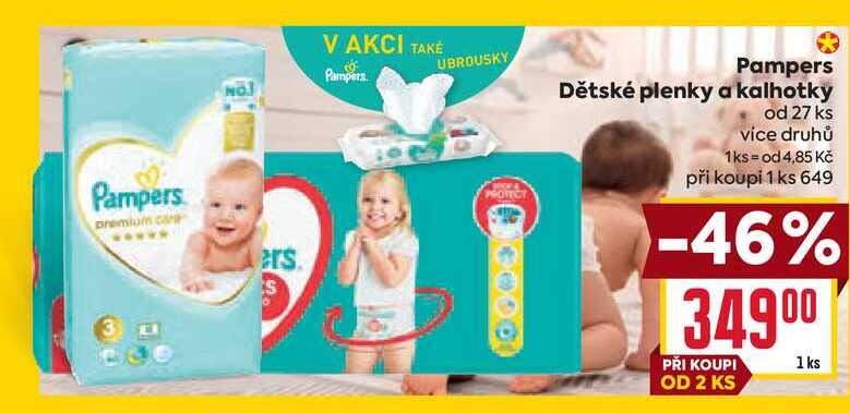 Pampers Dětské plenky a kalhotky od 27 ks 