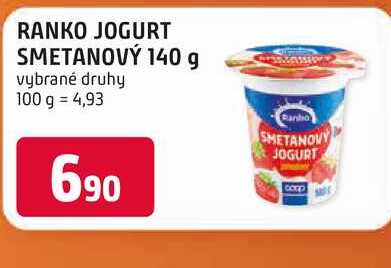 RANKO JOGURT SMETANOVÝ 140 g 