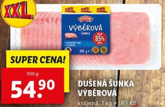 DUŠENÁ ŠUNKA VÝBĚROVÁ, 300 g