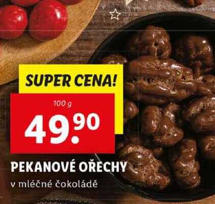 PEKANOVÉ OŘECHY v mléčné čokoládě, 100 g