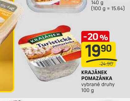 KRAJÁNEK POMAZÁNKA vybrané druhy 100 g 