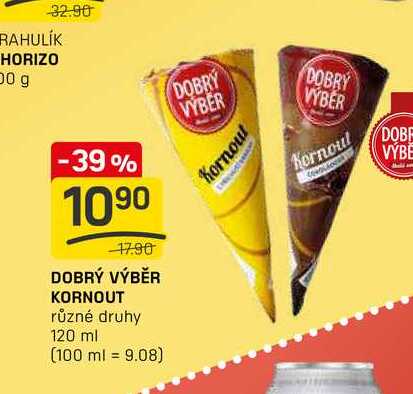 DOBRÝ VÝBĚR KORNOUT různé druhy 120 ml