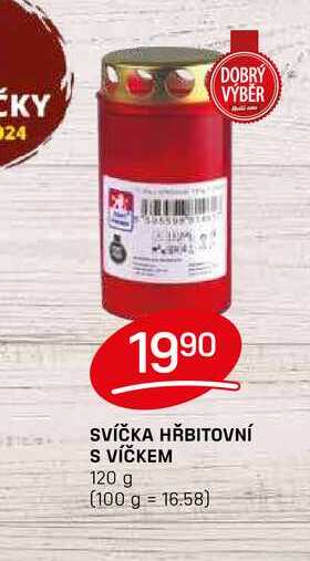 SVÍČKA HŘBITOVNÍ S VÍČKEM 120 g