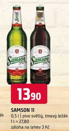 Samson 11 0,5l pivo světlý, tmavý ležák 