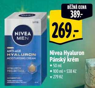 Nivea Hyaluron Pánský krém, 50 ml 