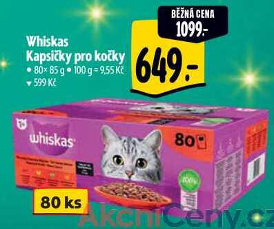 Whiskas Kapsičky pro kočky, 80x 85 g