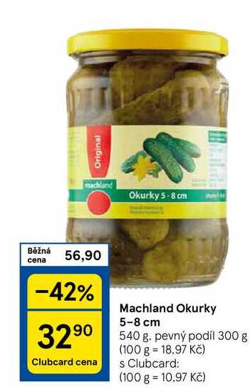 Machland Okurky 5-8 cm, 540 g