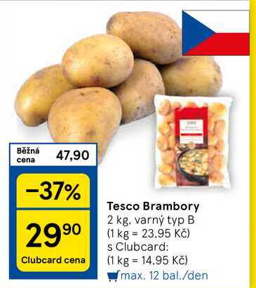 Tesco Brambory, 2 kg, varný typ B