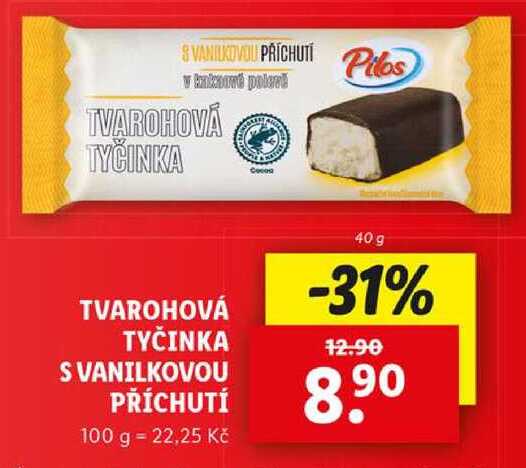 TVAROHOVÁ TYČINKA S VANILKOVOU PŘÍCHUTÍ, 40 g