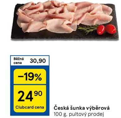 Česká šunka výběrová, 100 g