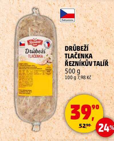 DRŮBEŽÍ TLAČENKA ŘEZNÍKŮV TALÍŘ, 500 g