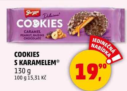 COOKIES S KARAMELEM, 130 g