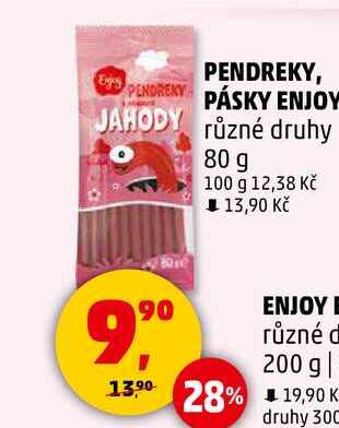 PENDREKY PÁSKY ENJOY JAHODY různé druhy, 80 g 