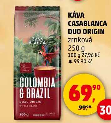 KÁVA CASABLANCA DUO ORIGIN zrnková, 250 g 