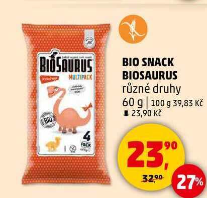 BIO SNACK BIOSAURUS různé druhy, 60 g