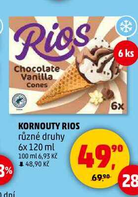 KORNOUTY RIOS různé druhy, 6x 120 ml 