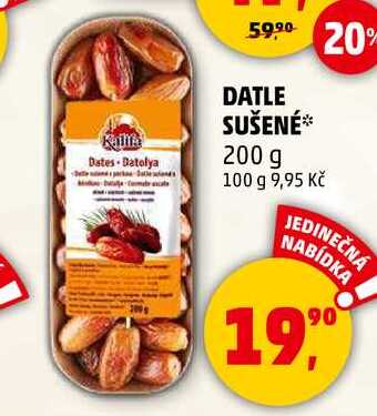 Sušené datle, 200 g