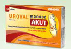 Uroval manosa Akut 10 tablet 1 tbl. = 22,40 Kč