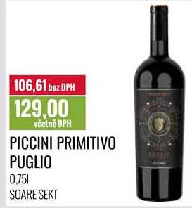 PICCINI PRIMITIVO PUGLIO 0,75l