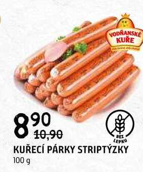 Vodňanské Kuře Kuřecí párky striptýzky 100g