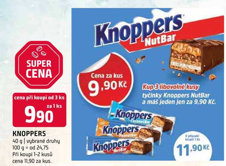 Knoppers 40 g vybrané druhy 