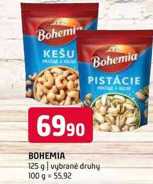 Bohemia 125 g vybrané druhy 