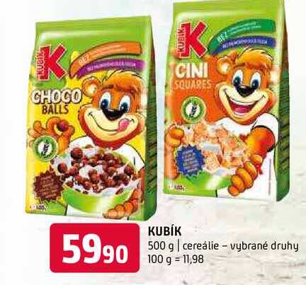 Kubík 500 g cereálie vybrané druhy 