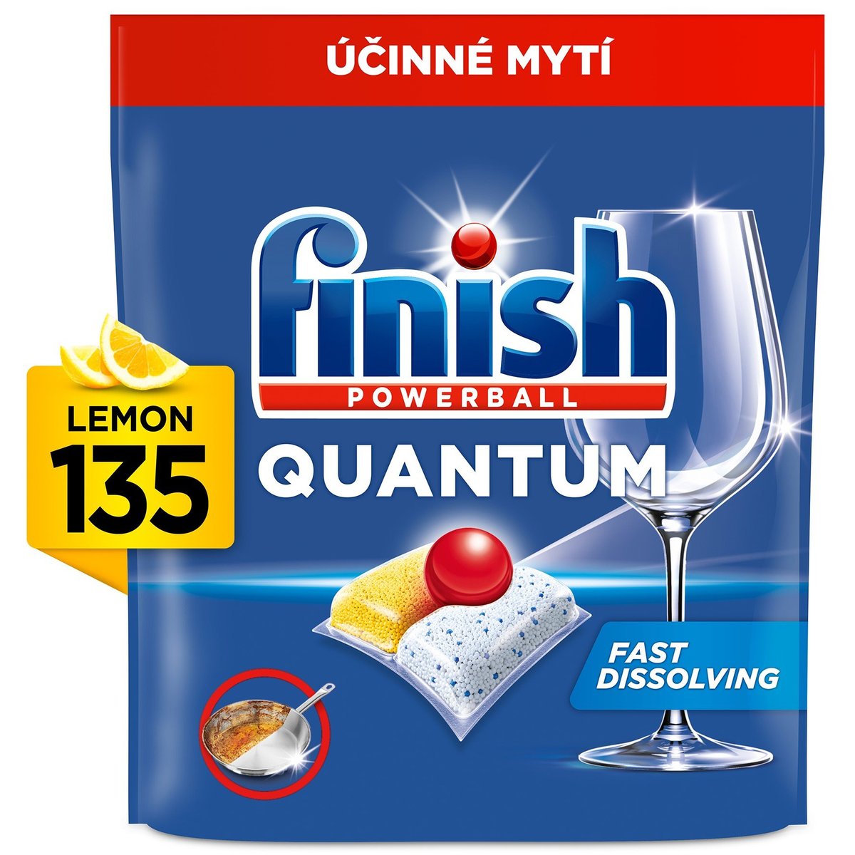 Finish Quantum All in 1 Lemon Sparkle kapsle do myčky nádobí