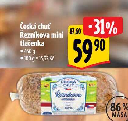 Česká chuť Řezníkova mini tlačenka • 450 g 