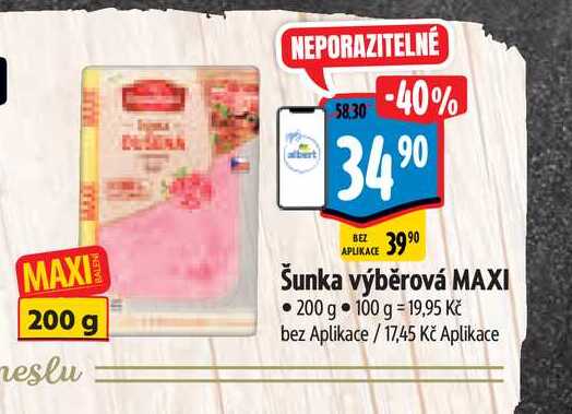  Šunka výběrová MAXI 200 g 