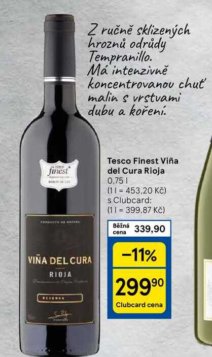 Tesco Finest Viña del Cura Rioja, 0,75 l