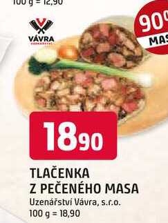 TLAČENKA Z PEČENÉHO MASA 100 g 