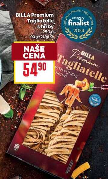 BILLA Premium Tagliatelle s hřiby 250 g 